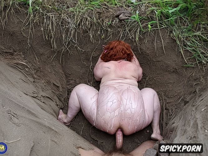 cellulite pregnant nude pissing, massive ass, short red hair