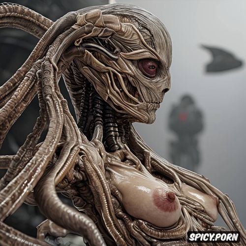 2 te brut alien, alien porn, masterpiece, art of h r giger, realistic
