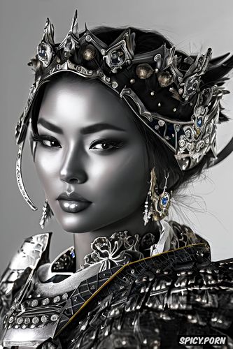 high resolution, ultra detailed, female samurai samurai armor tiara beautiful face young masterpiece