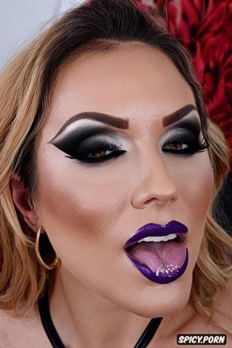 trashy makeup, goth, whore