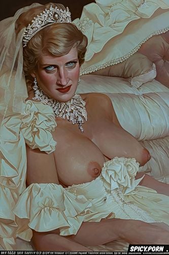 brown syrup, princess diana, big tits, alex ross, wedding dress