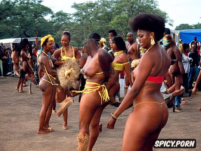 curvy, vivid natural colors embossed bodies carnival, lot of native dancers vivid natural colors embossed bodies africa