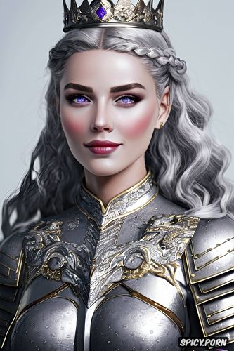 confident smirk, beautiful face, wearing black scale armor, female knight