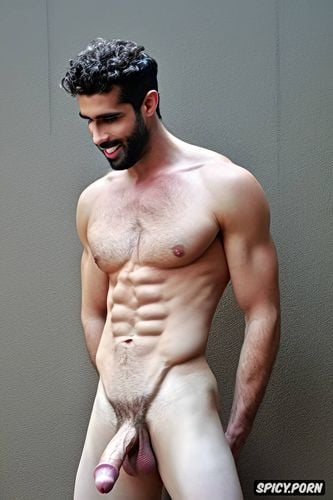 white male, nude, angular face, long dick, highres, gay male