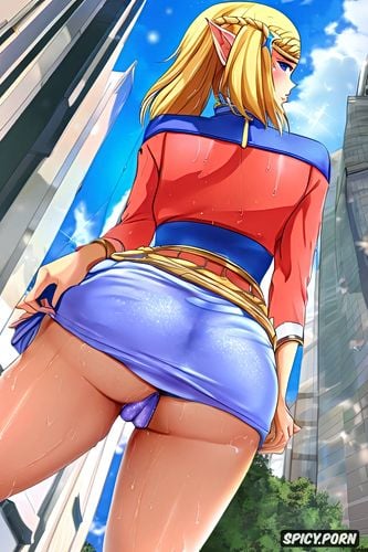 upskirt, from behind, perfect ass, ultra detailed, hyrule, zelda