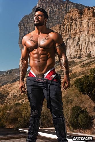 imagen hombre solo moreno mexicano atletico musculoso guapo pene super dotado erecto xxl desnudo tatuado