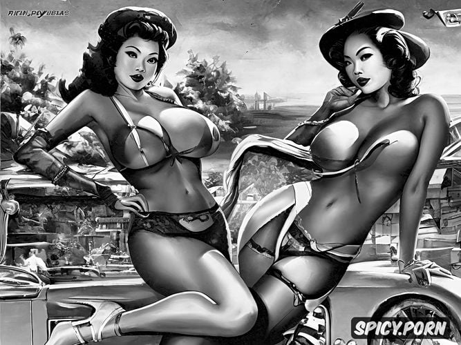 nineteen forties busty asian pinup