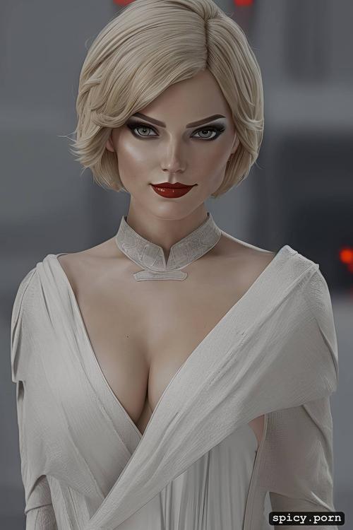 masterpiece, star wars the old republic, sith temple, blonde pixie cut