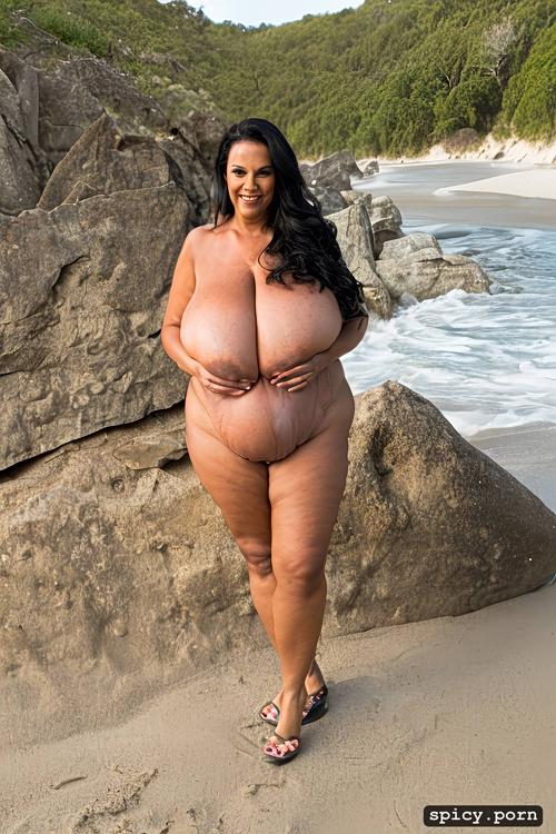 very massive natural melons exposed, largest boobs ever, full body view