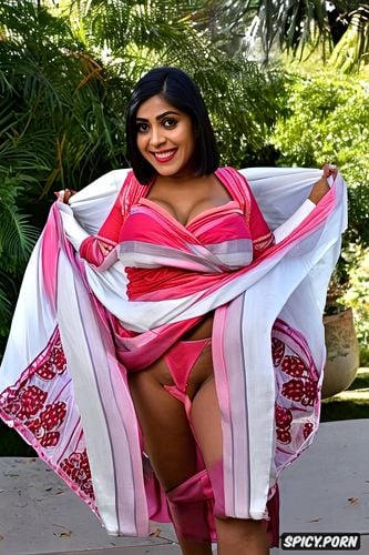 mature pussy lips, shifted saree upskirt, photorealistic, vibrant