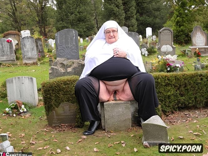 traditional catholic nun, fat pussy, obese, huge tits, 90 year old