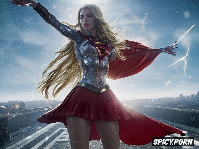 fit body, cinematic, cum on whole body, scarlet johansson as supergirl