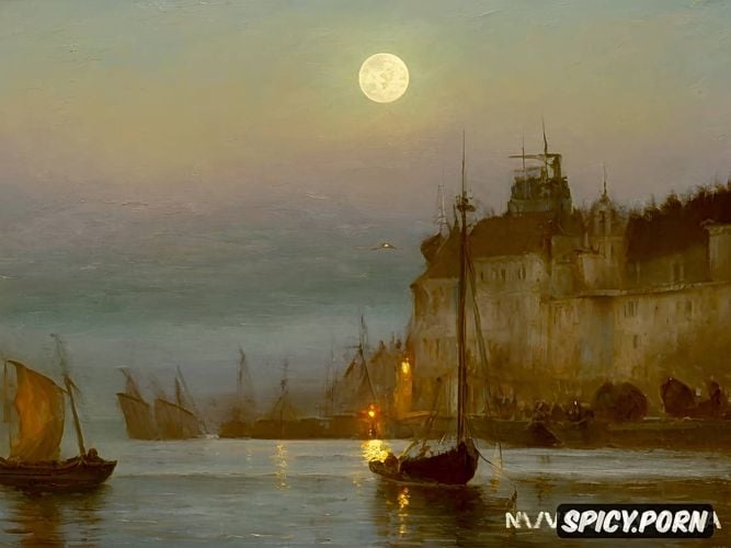 fine art, oil painting aivazovsky style painting natural oil brush