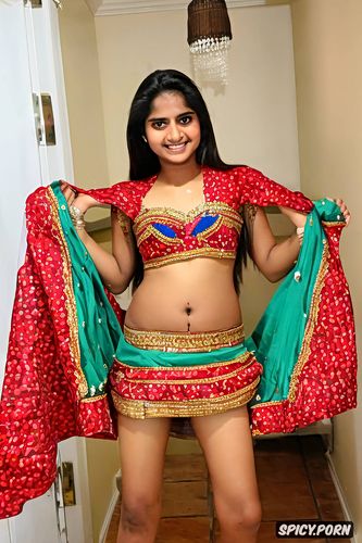 indian embroidery, forcefully compromised to unveil her pussy