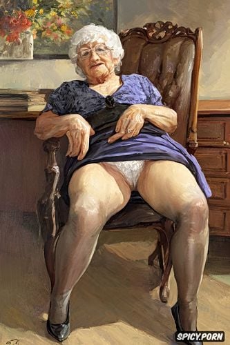 the fat grandmother 90 years old upskirt fat pussy