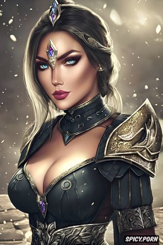 queen ayrenn elder scrolls online tight outfit beautiful face masterpiece