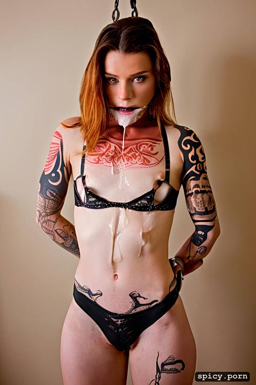 18yo, make up tears0 8, model face, hands restrained tight1 1