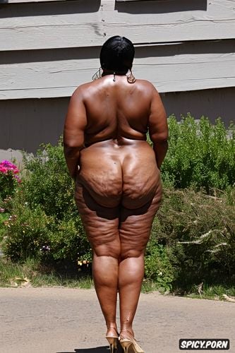 ebony, oil on ass, narrow waist, hyperrealistic, wide hips, naked
