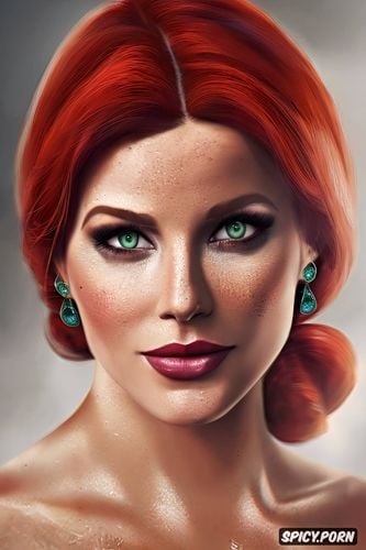 triss merigold the witcher portrait beautiful face masterpiece