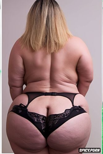 rear view, best quality, perfect face, ssbbw, huge massive ass