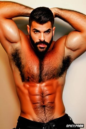 big dick, macho man, sixpack hairy armpits, arab skin, hairy armpits