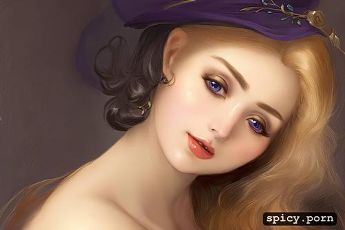 purple pixie hair, ultra detailed, 4k, realistic, centered, 25 yo