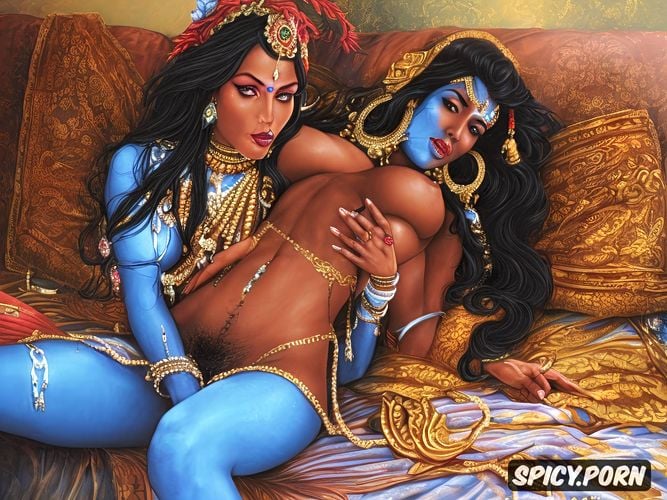 having, in suhagraat hindu godess kali blue skin, lesbian sex