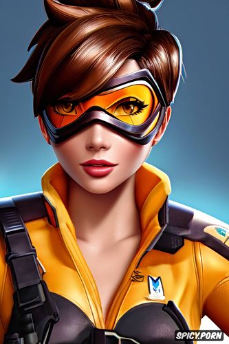 tracer overwatch portrait beautiful face masterpiece, ultra detailed