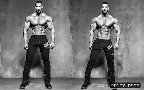 aesthetical, bodybuilder, good looking, biceps, perfectly shaped 6 pack abs