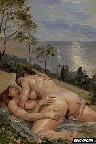 man keanu reeves grabs woman s neck, egon schiele, courbet, abs