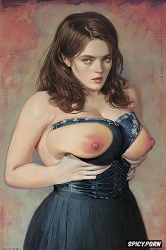 millie brady, shemale, milla jovovich, flat chested, jules bastien lepage oil painting