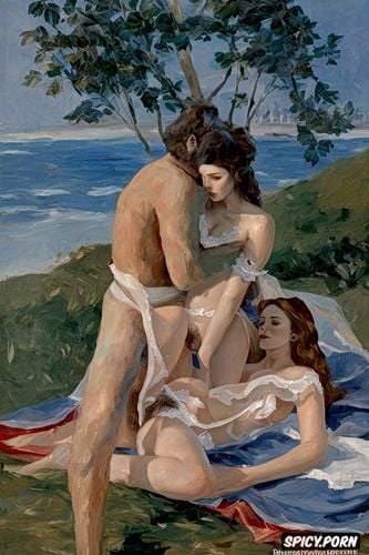 egon schiele painting, athletic body, man and woman, jessica biel