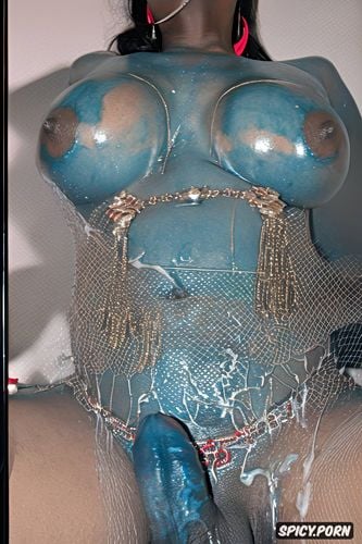 beautiful, blue skin godess, blue skined goddess kali, gaping nipples