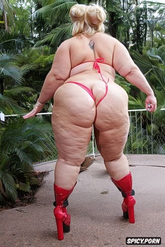 doggystyle, massive ass, ssbbw, white skin, bikini, wide dick