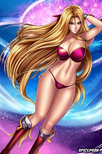 fantasy heroine, beautiful thick body, long flowing hair