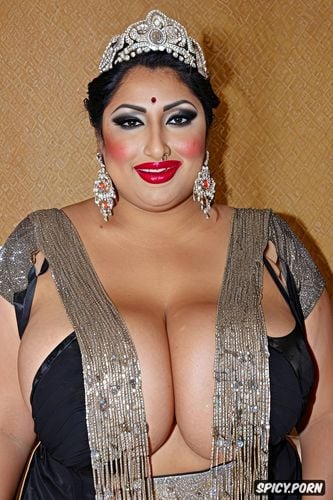 spectacular make up, thick body type, big hairy pussy, red lipstick