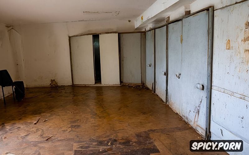 very enormous tits fifty aged old very hairy legs locker room becomes part of an abandoned building