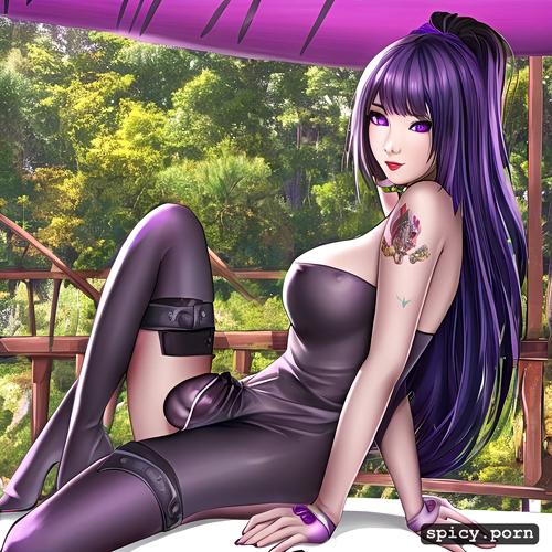 thin, feminine face, asian ladyboy, emo, long dick, boobs, purple hair