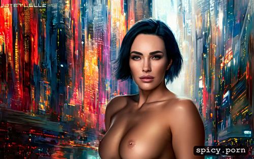 triadic color, ghost in the shell, ultra detailed, byjustpixels