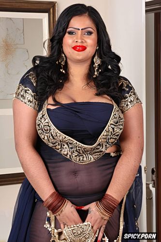 thick body type, gorgeous village real woman, red lipstick, wide broad hips