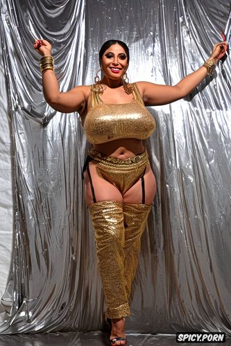 curvy, very wide hips, anatomically correct, performing on a dance floor