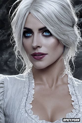 k shot on canon dslr, ciri the witcher tight outfit portrait beautiful face masterpiece