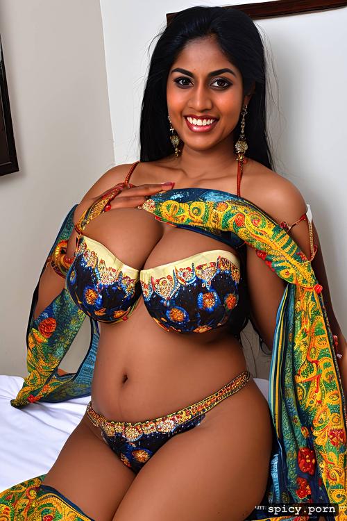athletic body, wide curvy hip, perfect boobs, saree, traditional desi lady