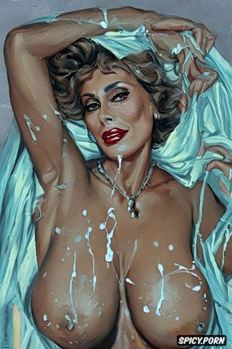 sperm on face, sophia loren