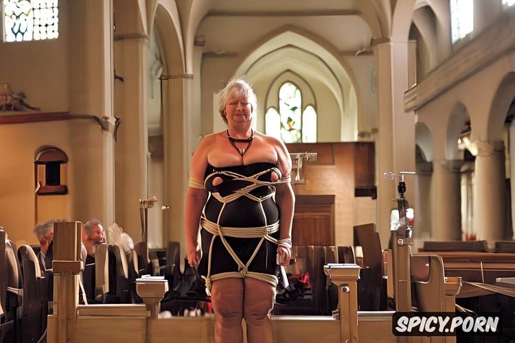 bdsm, big saggy oversized tits, grannies, chained up, pierced nipples