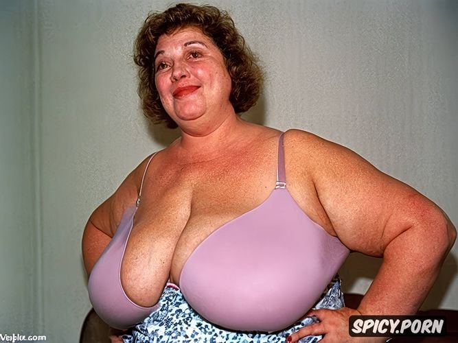 insanely completely large very fat floppy breasts, semi short hair