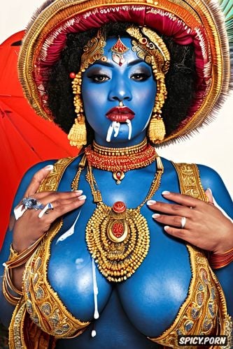 blue skin, hindu female god, fucking in public, fucking in temple