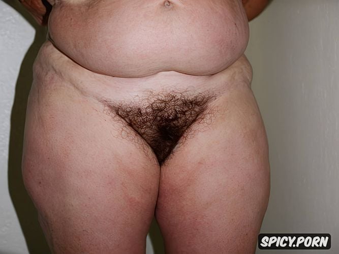 thick eyebrows flat chested huge tits, wide hips stretched hanging tits on the stomach big black hairy areolas hairy areolas birth stretches symmetrical body looking straight at me super hairy widely crotch