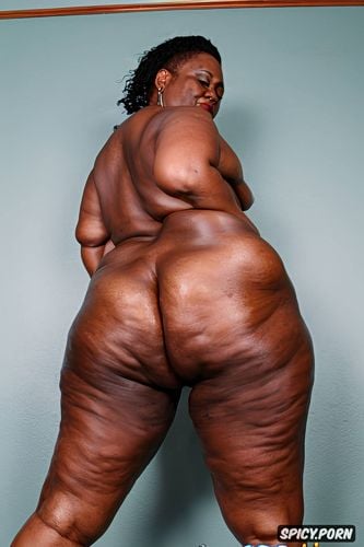 black granny, photorealistic, centered, masterpiece, huge round ass