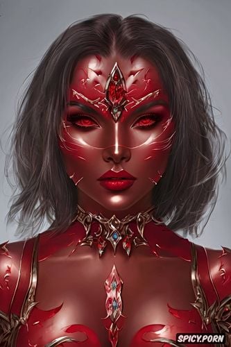 ultra detailed, ultra realistic, karlach baldur s gate red skinned demon woman tight outfit beautiful face masterpiece